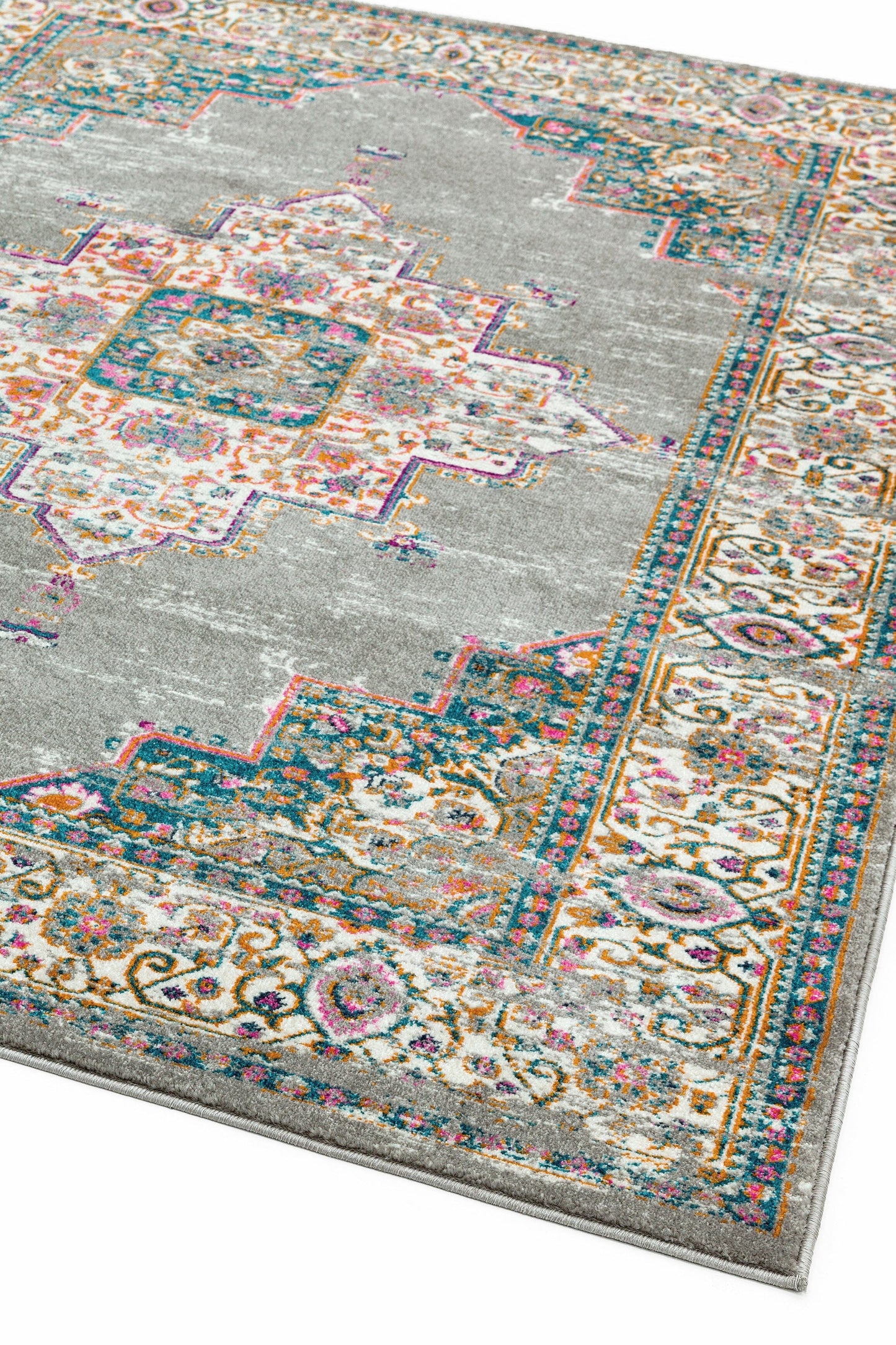 Asiatic Carpets Colt Machine Woven Rug Medallion Grey - 120 x 170cm