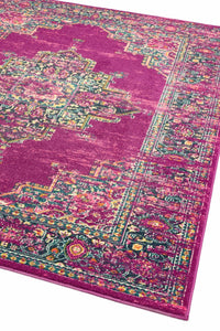 Asiatic Carpets Colt Machine Woven Rug Medallion Fuchsia - 120 x 170cm