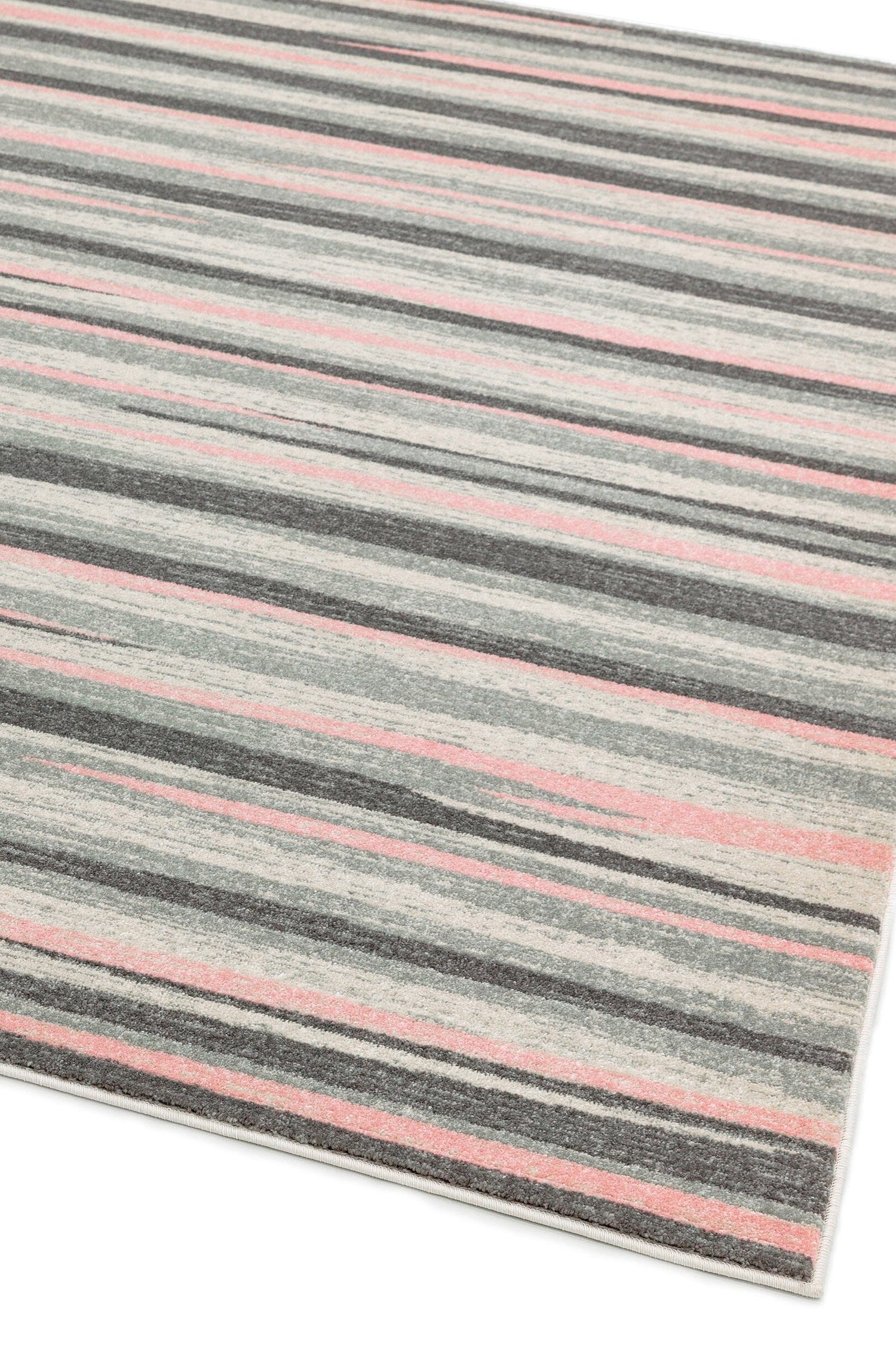  Asiatic Carpets-Asiatic Carpets Colt Machine Woven Rug Stripe Pink - 120 x 170cm-Multicoloured 565 