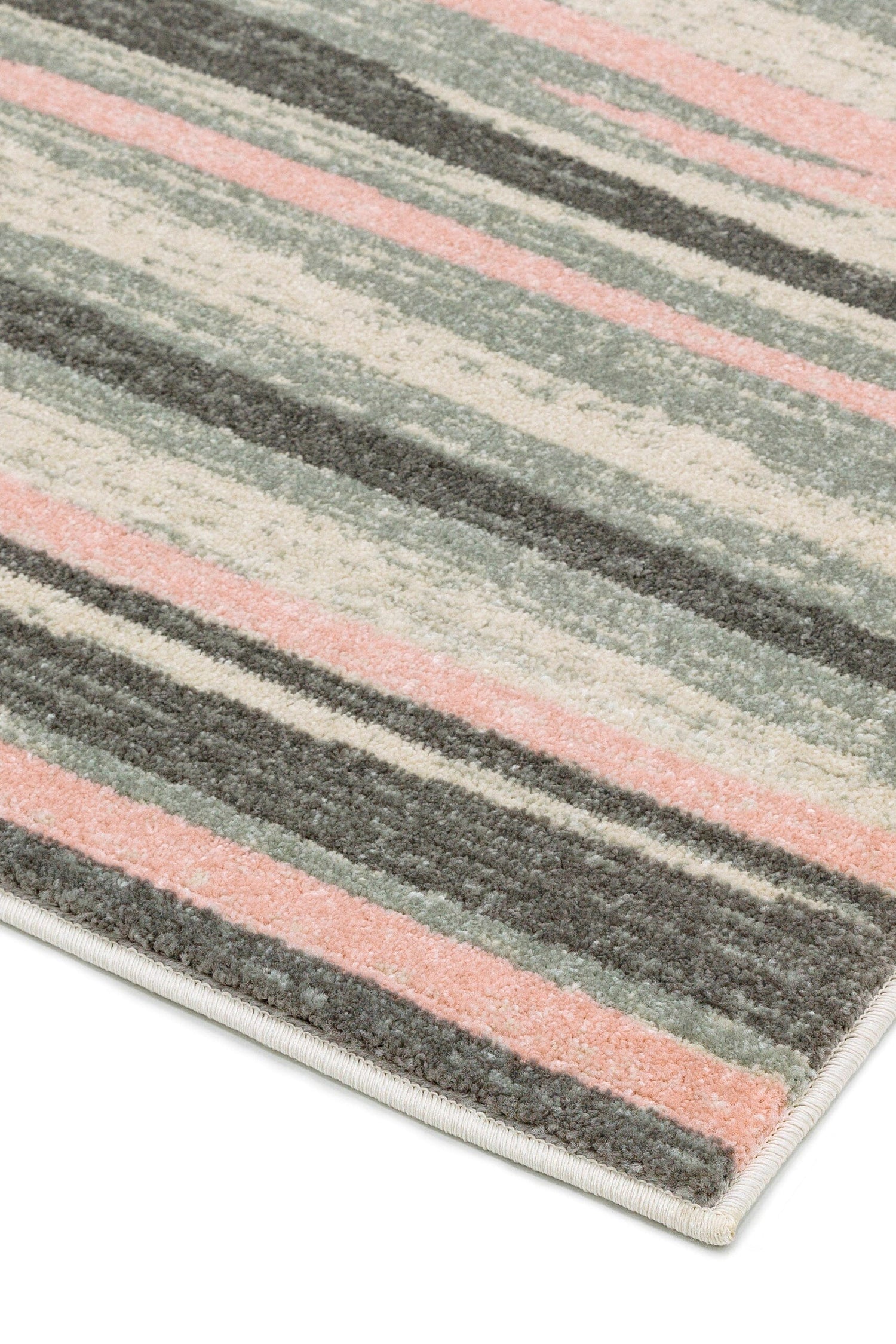  Asiatic Carpets-Asiatic Carpets Colt Machine Woven Rug Stripe Pink - 120 x 170cm-Multicoloured 333 