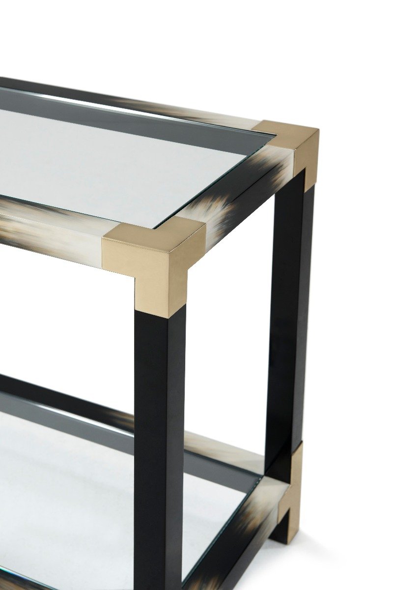 Theodore Alexander Cutting Edge Console Table in Black