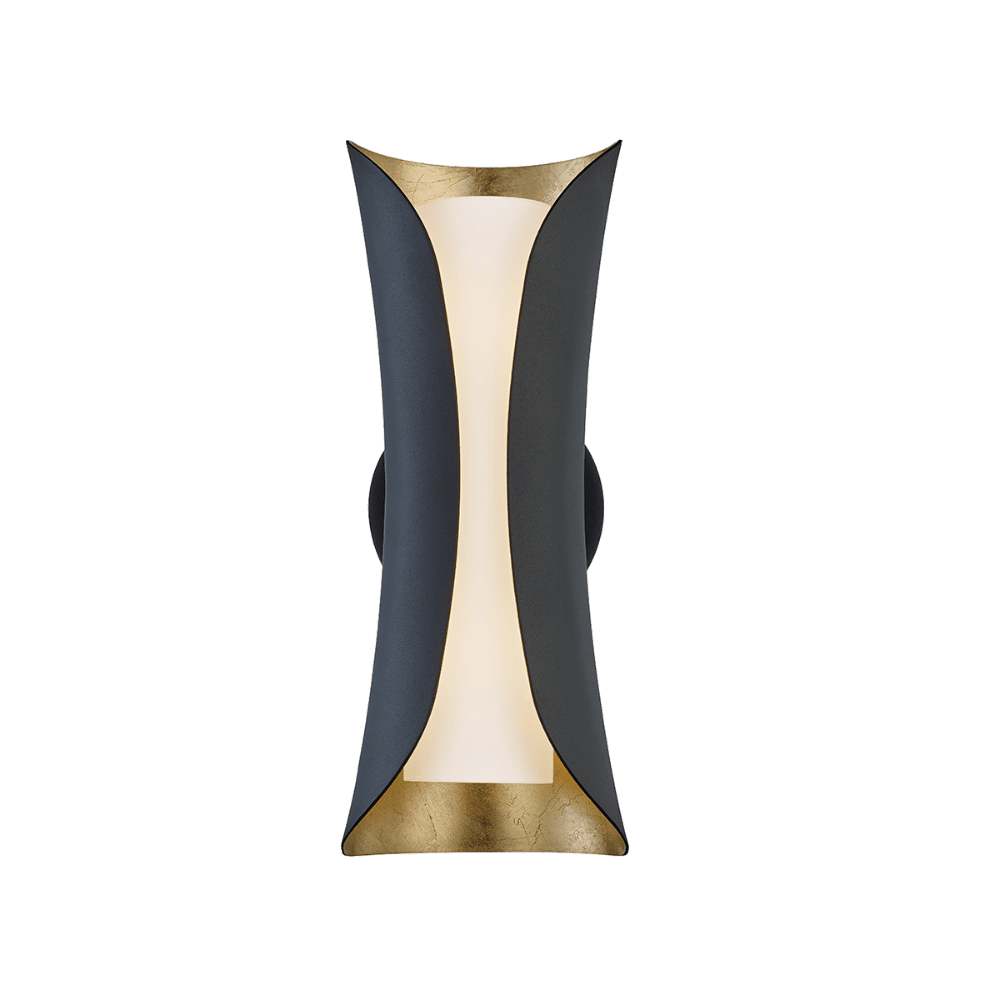 Hudson Valley Lighting Josie 2 Light Wall Sconce in Black & Gold Leaf