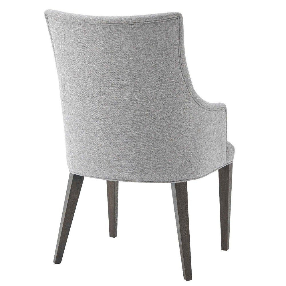 Adele Dining Chair with Arms - Matrix Pewter Theodore Alexander 2