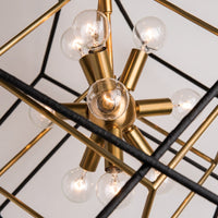 Hudson Valley Lighting Roundout 12 Light Pendant in Aged Brass