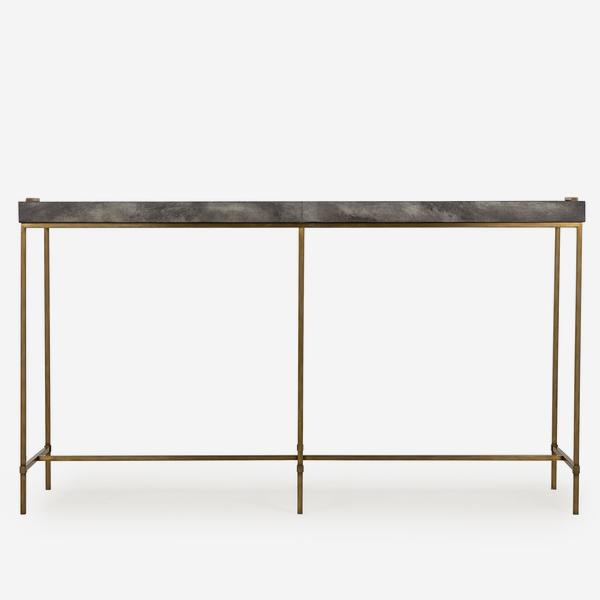  AndrewMartin-Andrew Martin Edith Console Table-Grey, Gold 37 