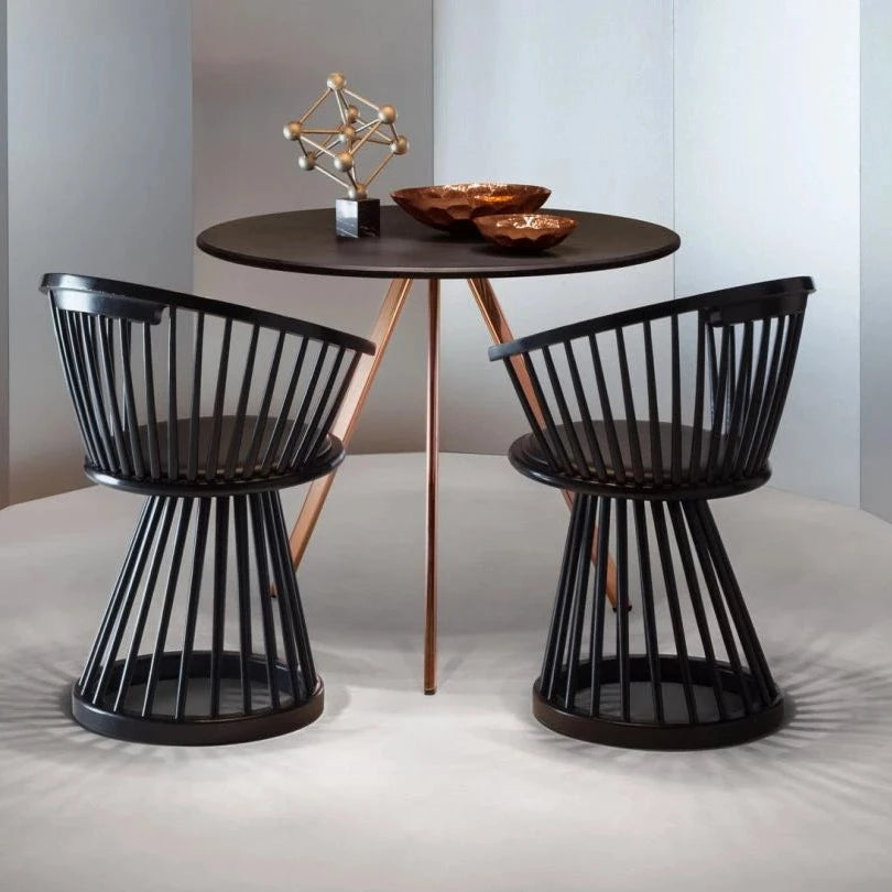 Fan Dining Chair Black Olivia's