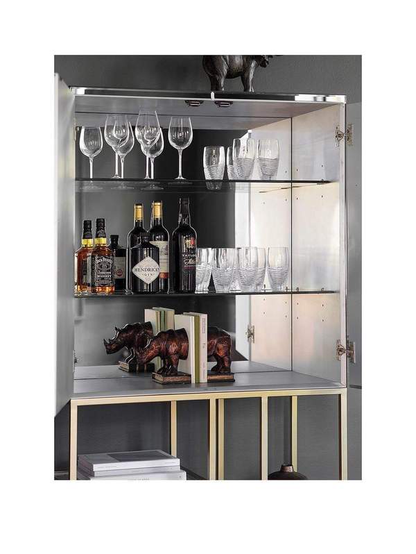 Gallery Interiors Pippard Cocktail Cabinet Champagne