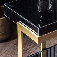 Gallery Interiors Ardella Black Console Table