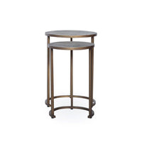 DI Designs Hampton Nest of Tables - Grey Shagreen