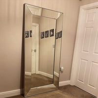 Gallery Interiors Vasto Full Length Floor Mirror in Silver