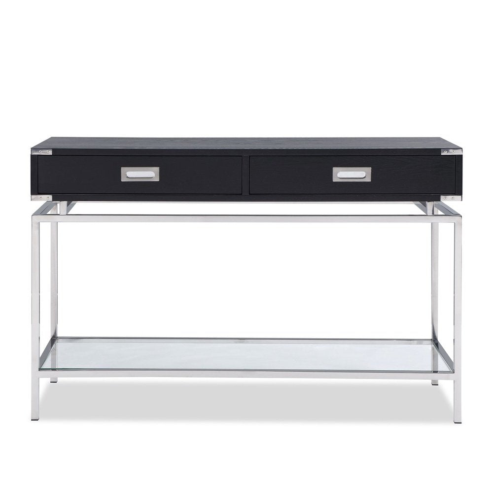 Genoa Console Table - Polished Stainless Steel LiangAndEimil 1