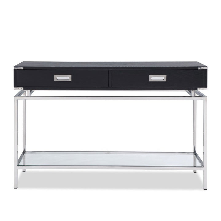 Genoa Console Table - Polished Stainless Steel LiangAndEimil 1