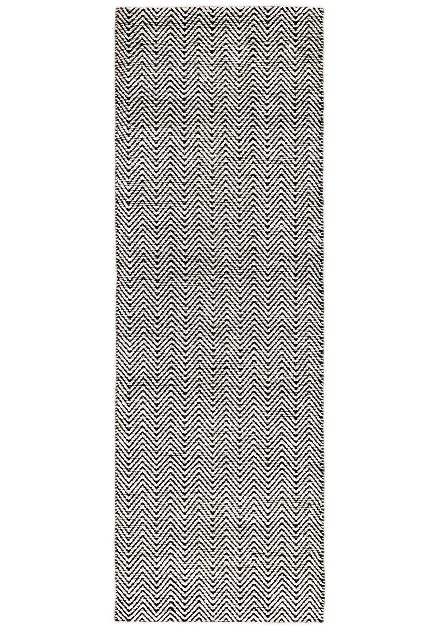  Asiatic Carpets-Asiatic Carpets Ives Hand Woven Rug Black White - 120 x 170cm-Black, White 077 