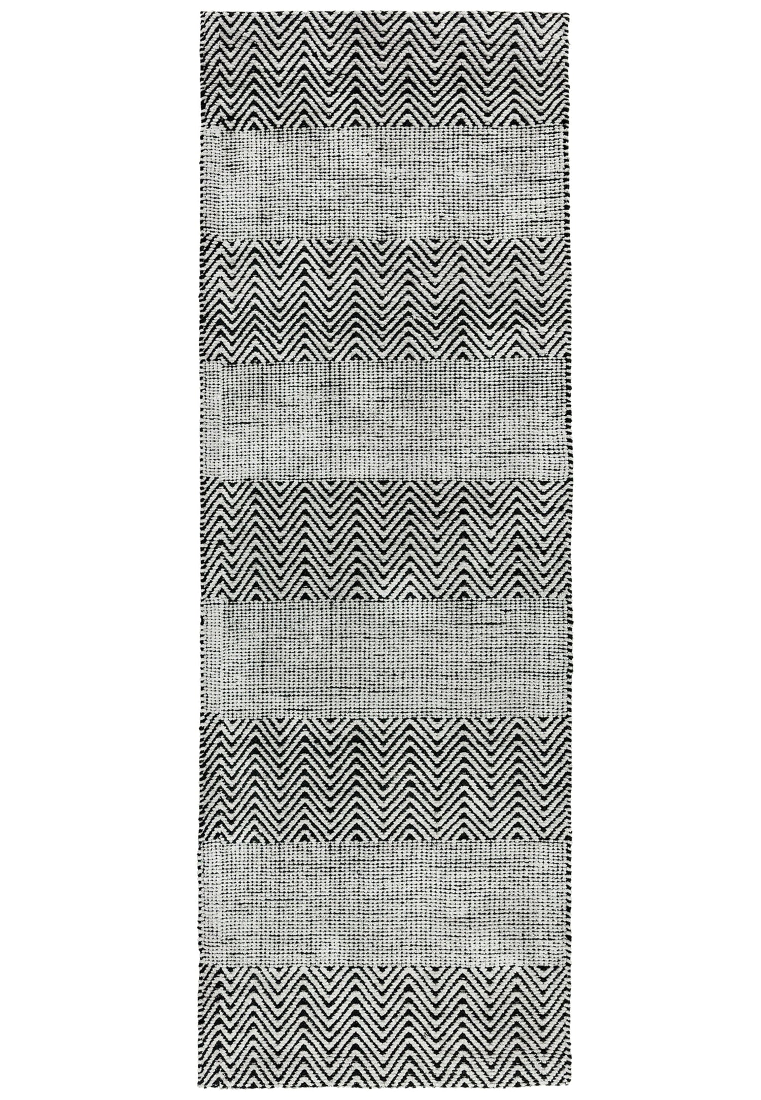  Asiatic Carpets-Asiatic Carpets Ives Hand Woven Rug Grey - 100 x 150cm-Black, White 445 