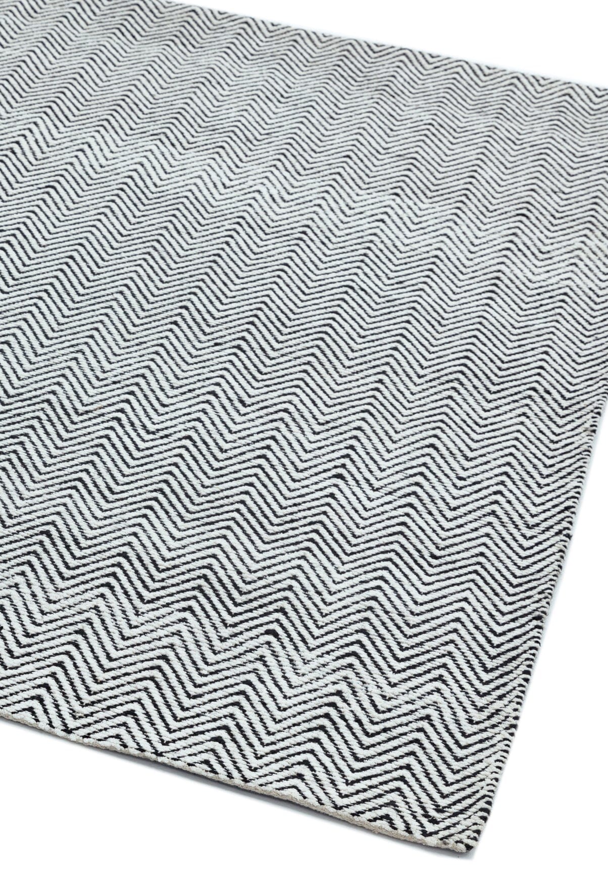  Asiatic Carpets-Asiatic Carpets Ives Hand Woven Rug Black White - 160 x 230cm-Black, White 733 