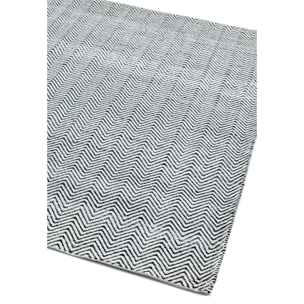 Ives Hand Woven Rug - Black & White Asiatic Carpets 2