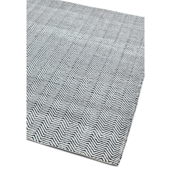 Ives Hand Woven Rug - Black & White Asiatic Carpets 2