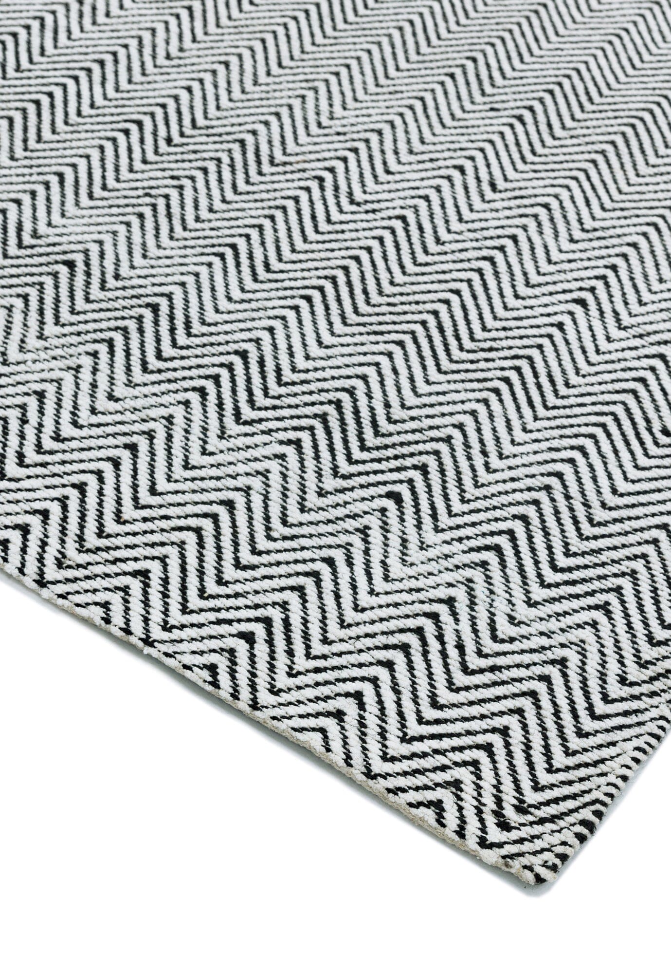  Asiatic Carpets-Asiatic Carpets Ives Hand Woven Rug Black White - 160 x 230cm-Black, White 501 