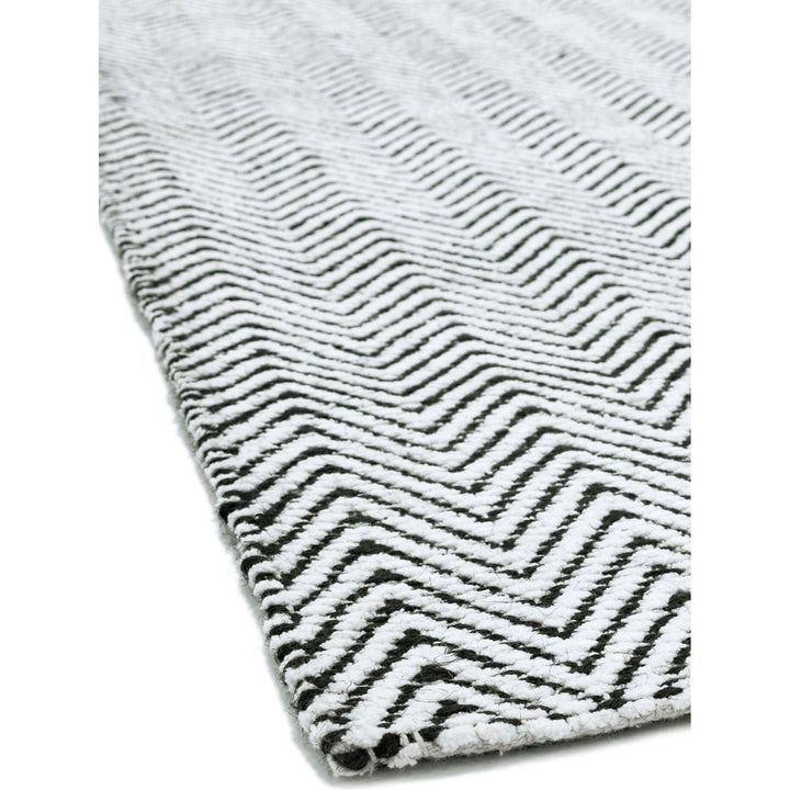 Ives Hand Woven Rug - Black & White Asiatic Carpets 5