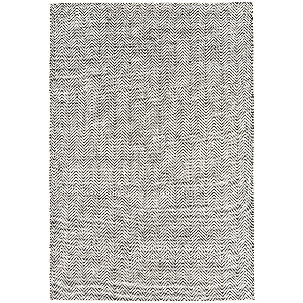 Asiatic Carpets Ives Hand Woven Rug Black White - 120 x 170cm