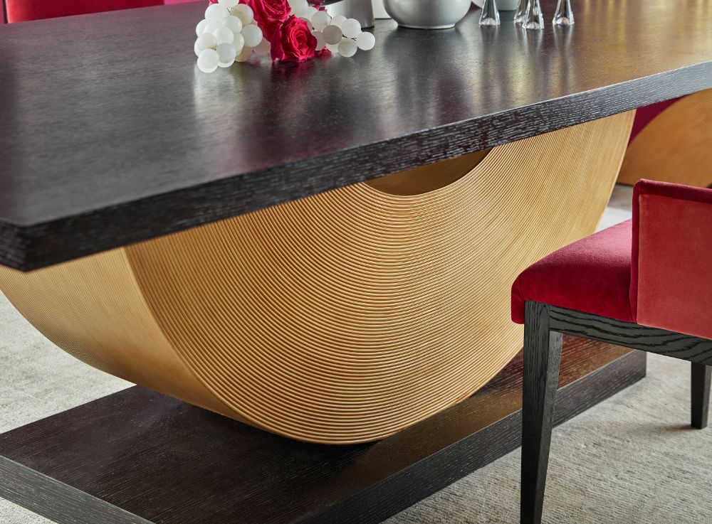 Reed Rectangular Dining Table Theodore Alexander 2