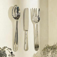 Libra Interiors Aluminium Cutlery Set Wall Hanging