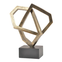 Libra Interiors Antique Cubist Sculpture in Bronze