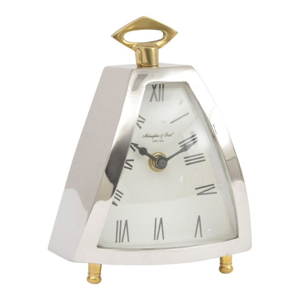 Libra Interiors Isosceles Curved Front Mantel Clock