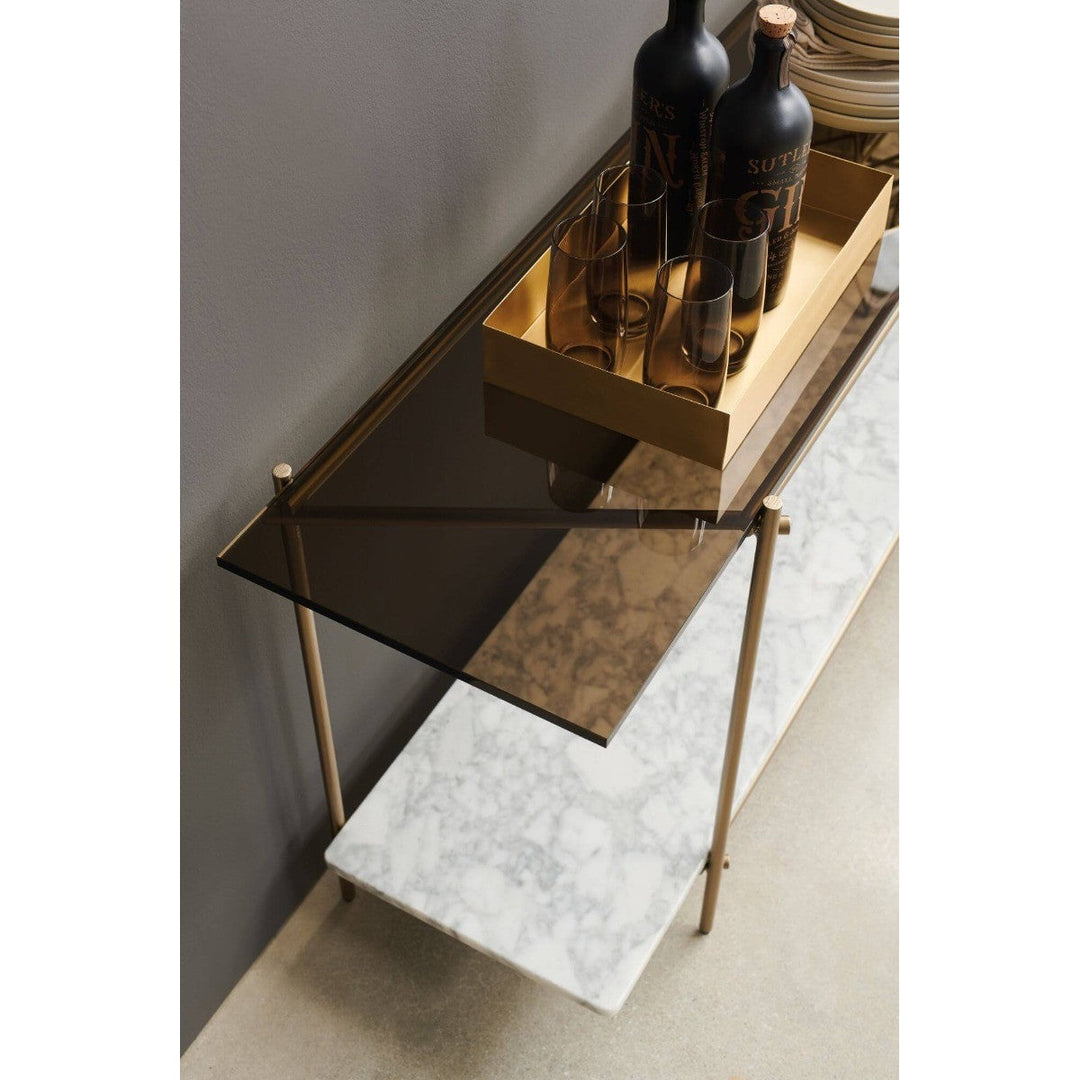 Modern Edge Concentric Console Table Caracole 3