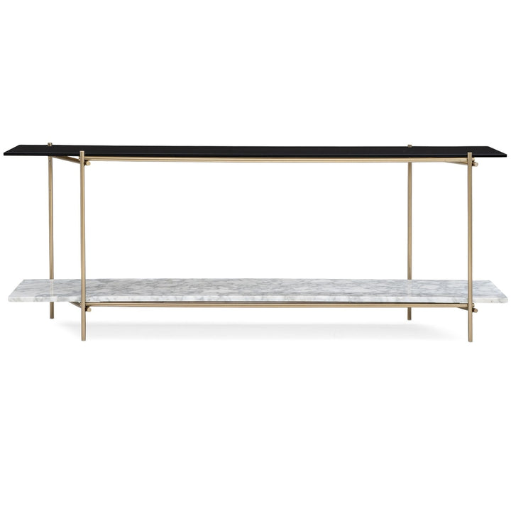 Modern Edge Concentric Console Table Caracole 1