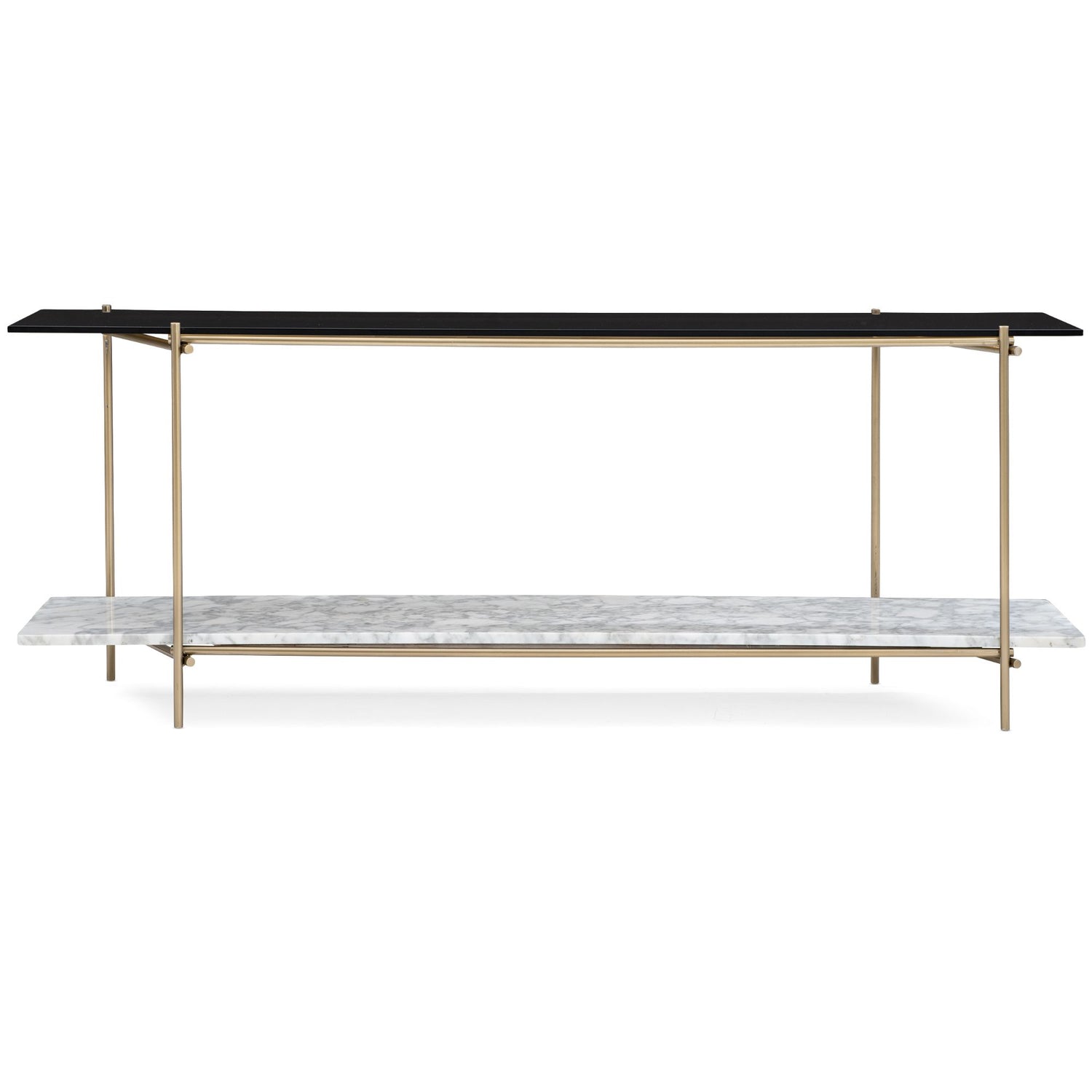  Caracole-Caracole Modern Edge Concentric Console Table-Black 517 
