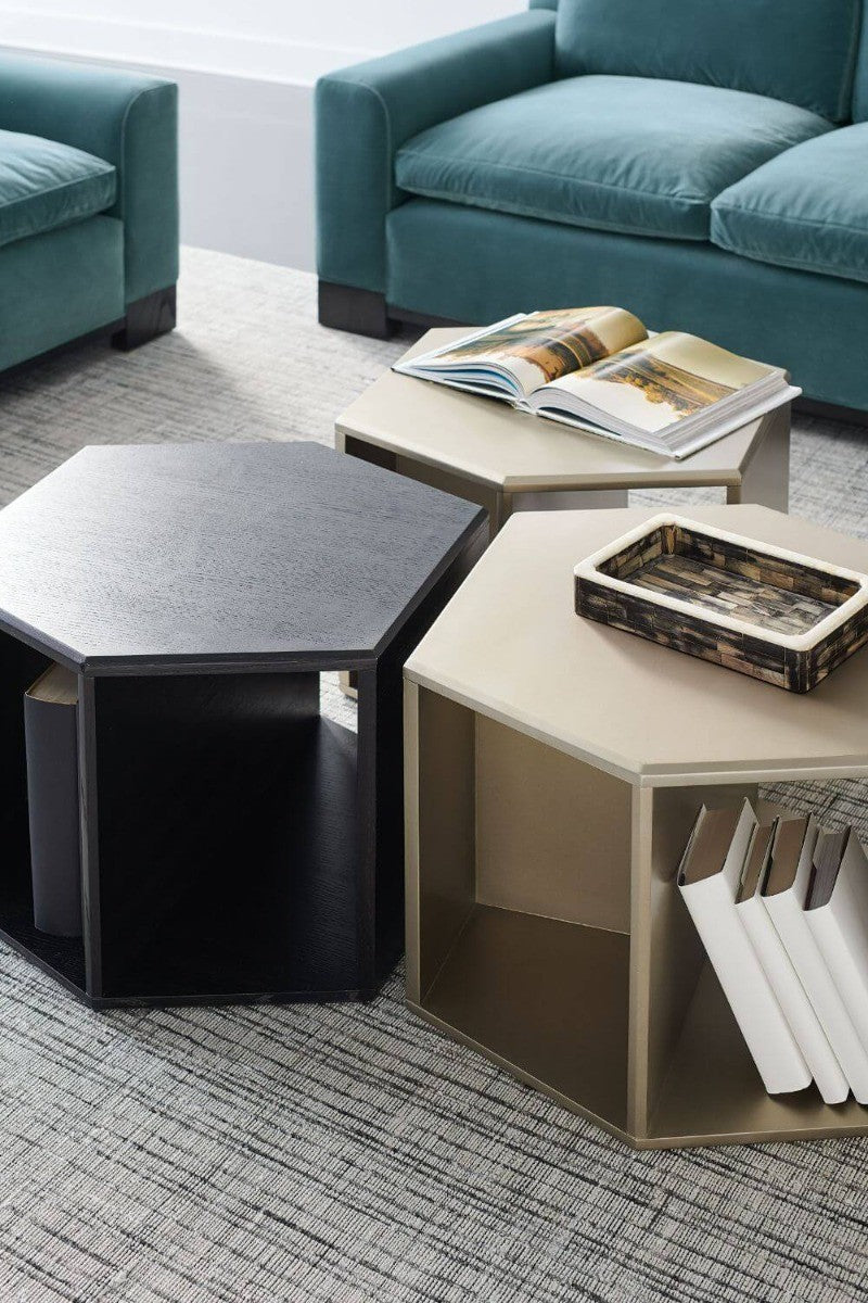 Caracole Modern Remix Hexagon End/Coffee Table In Black