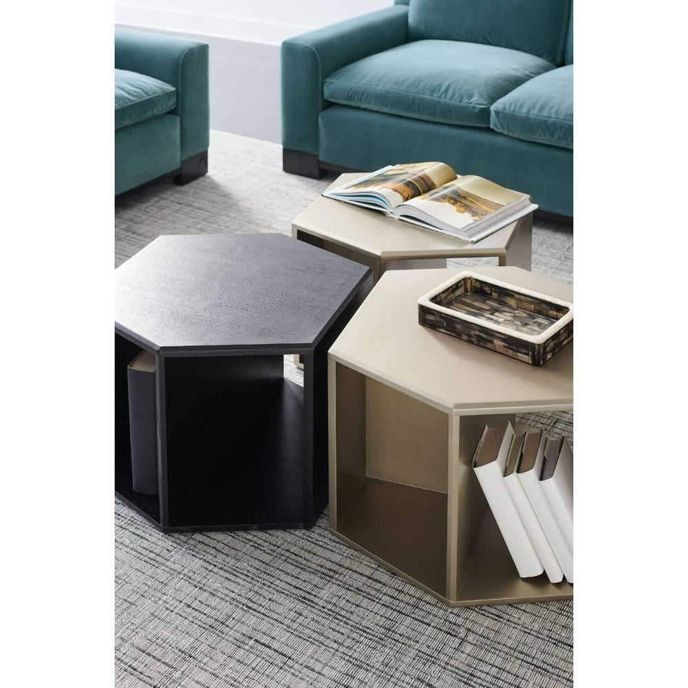 Modern Remix Hexagon Coffee Table - Black Caracole 2