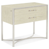 Caracole Modern Remix Large Bedside Table In Pearl
