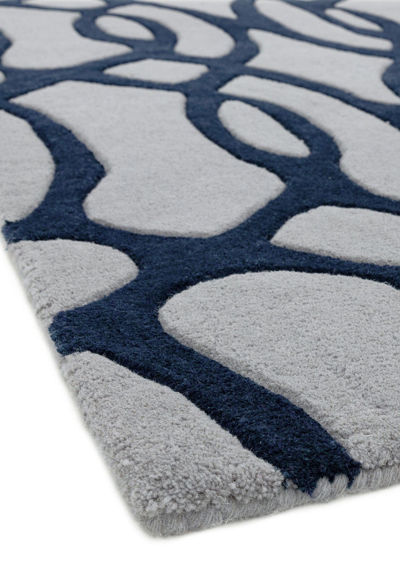  Asiatic Carpets-Asiatic Carpets Matrix Hand Tufted Rug Wire Blue - 160 x 230cm-Multicoloured 093 