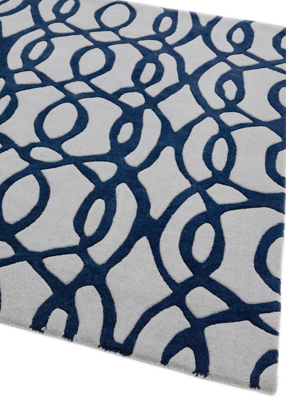 Asiatic Carpets-Asiatic Carpets Matrix Hand Tufted Rug Wire Blue - 160 x 230cm-Multicoloured 789 