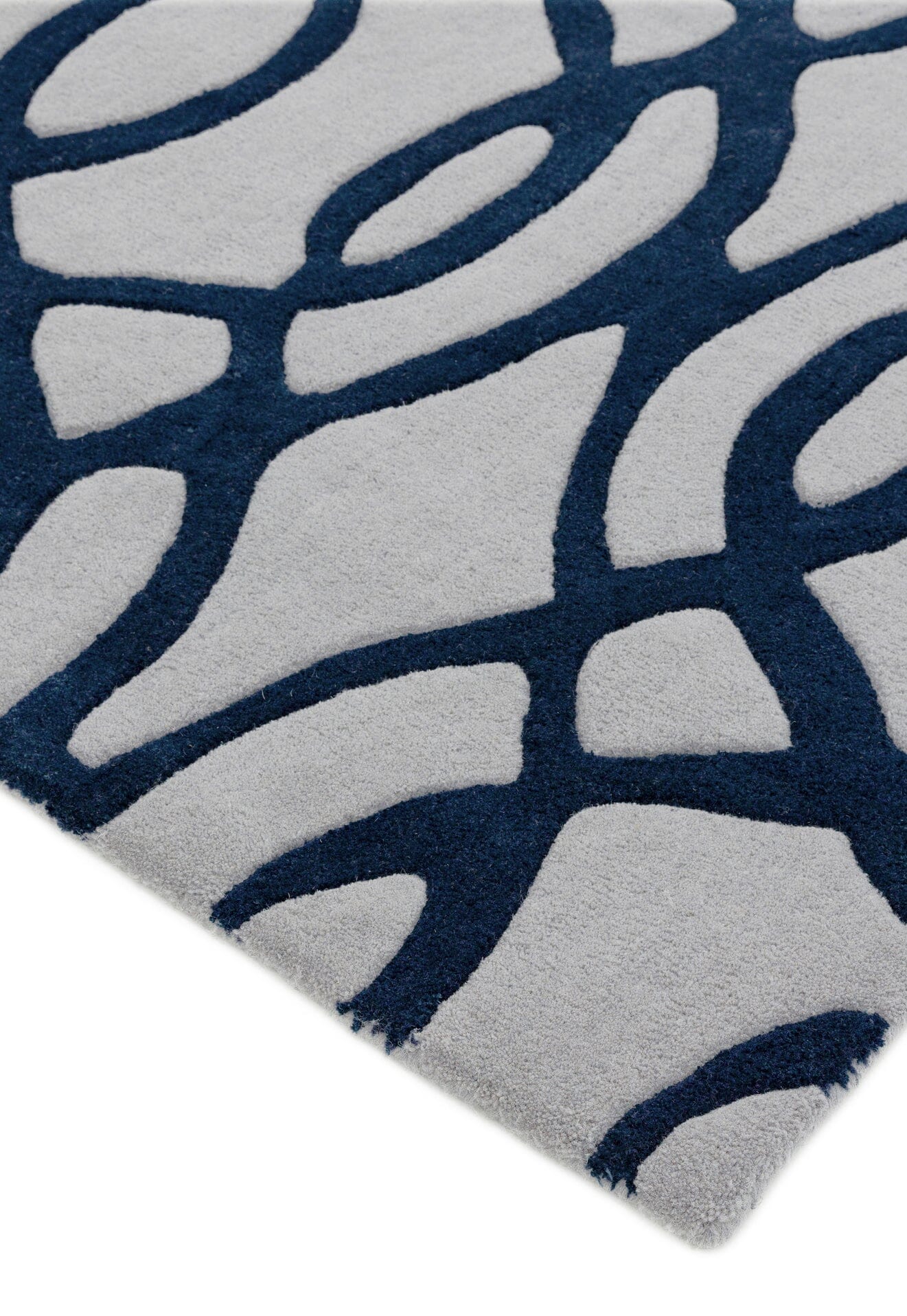 Asiatic Carpets Matrix Hand Tufted Rug Wire Blue - 160 x 230cm