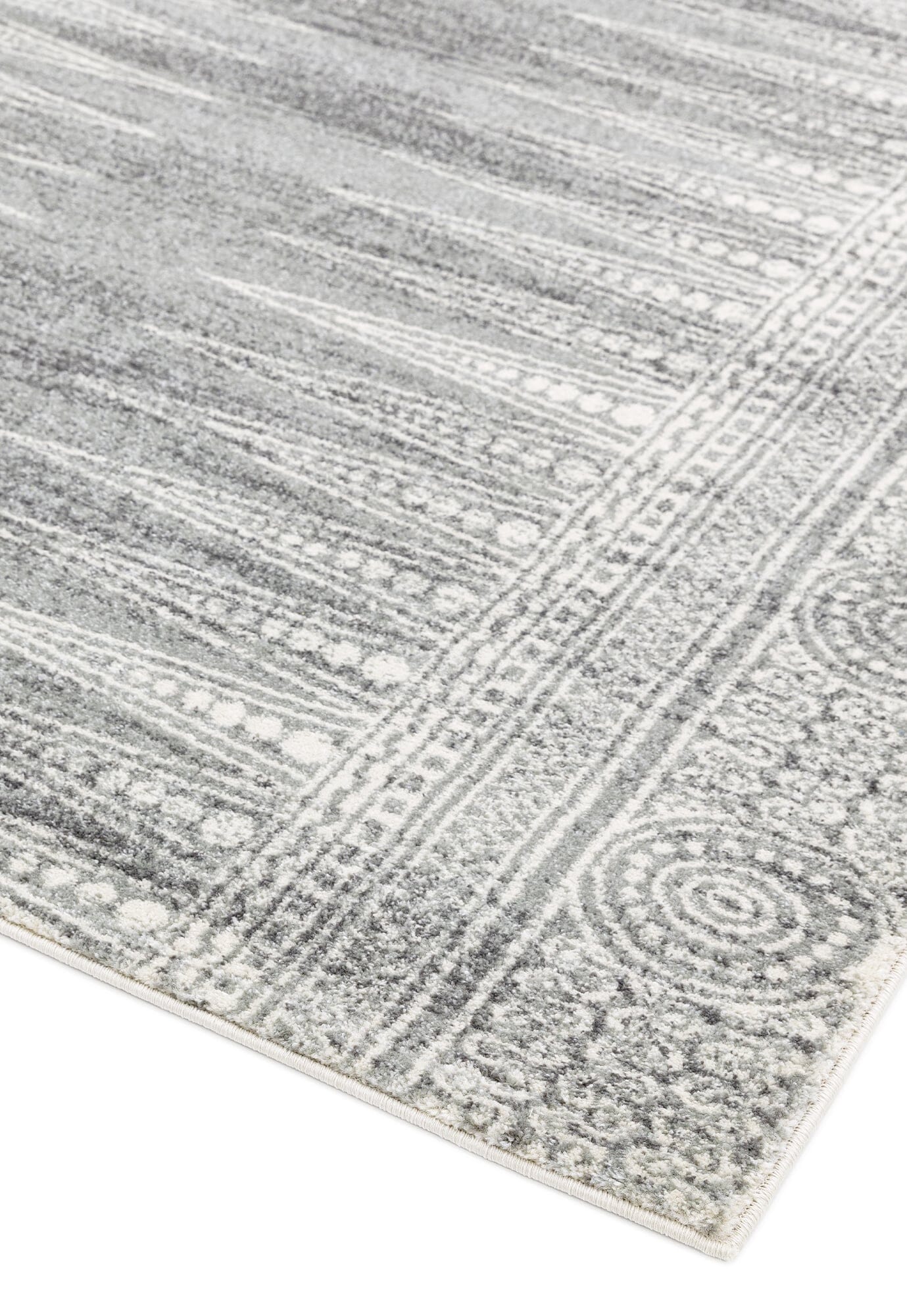  Asiatic Carpets-Asiatic Carpets Nova Machine Woven Rug Weave Grey - 200 x 290cm-Grey, Silver 333 