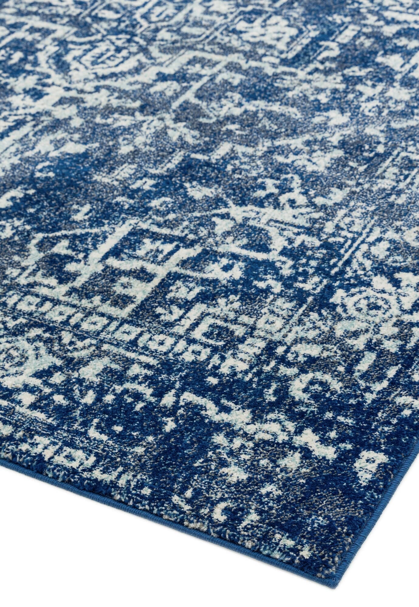  Asiatic Carpets-Asiatic Carpets Nova Machine Woven Rug Antique Navy - 200 x 290cm-Blue 637 