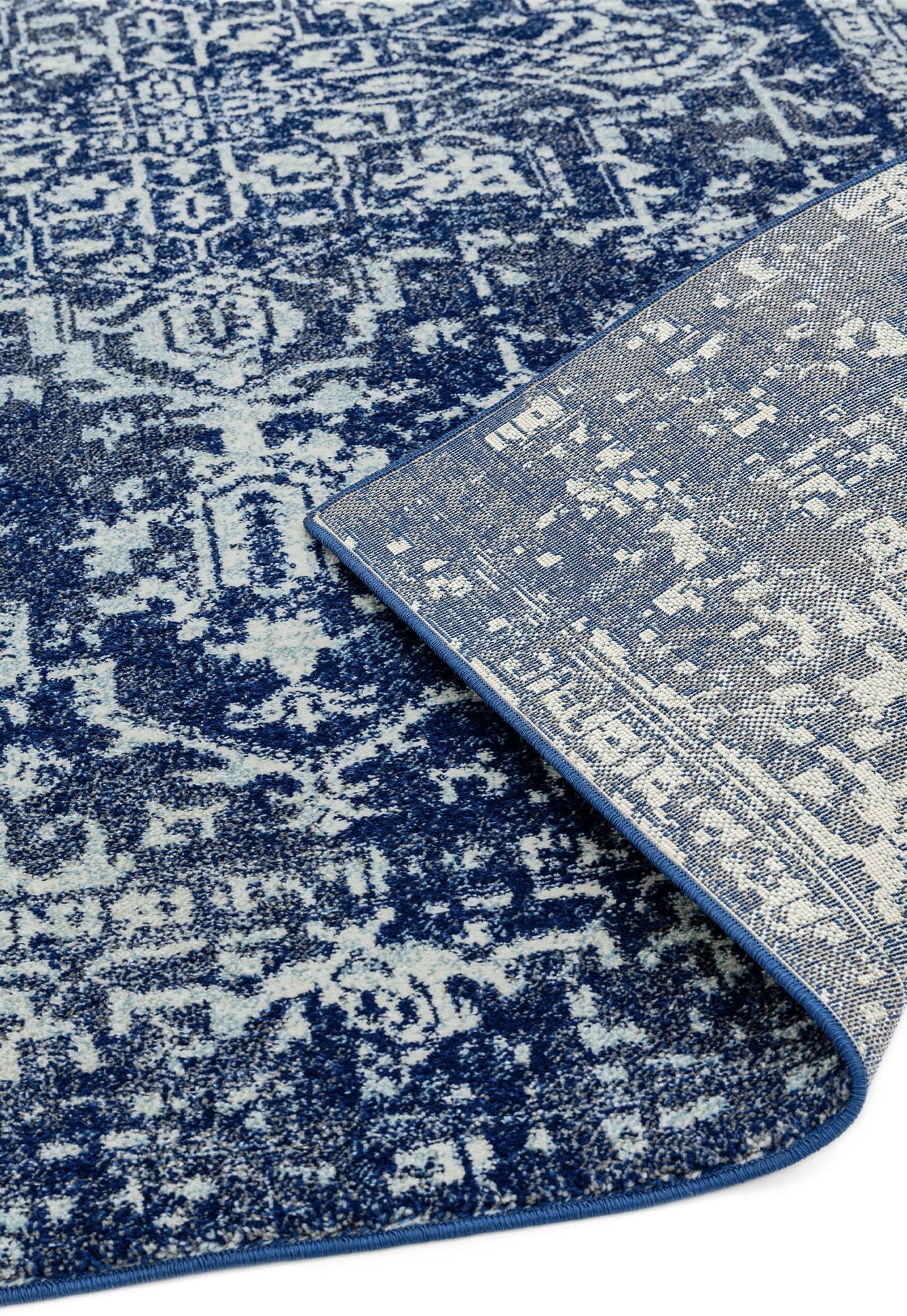  Asiatic Carpets-Asiatic Carpets Nova Machine Woven Rug Antique Navy - 200 x 290cm-Blue 173 