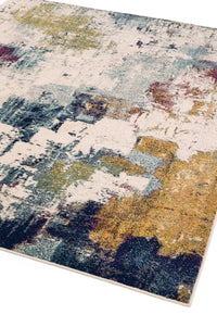 Asiatic Carpets Nova Machine Woven Rug Abstract Mustard Multi - 200 x 290cm