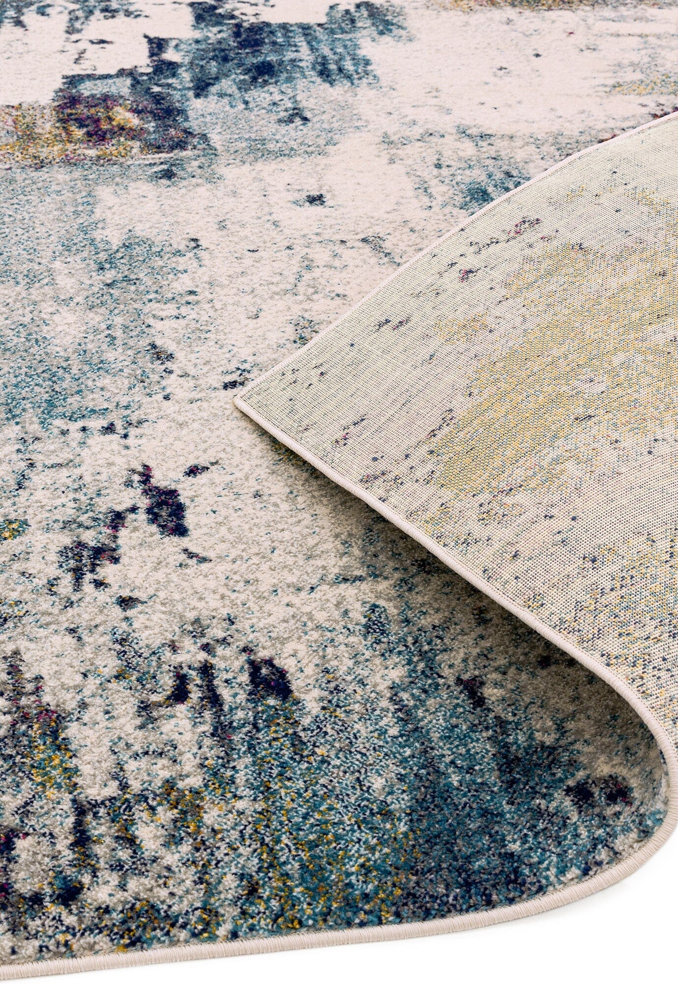  Asiatic Carpets-Asiatic Carpets Nova Machine Woven Rug Abstract Mustard Multi - 160 x 230cm-Multicoloured 381 