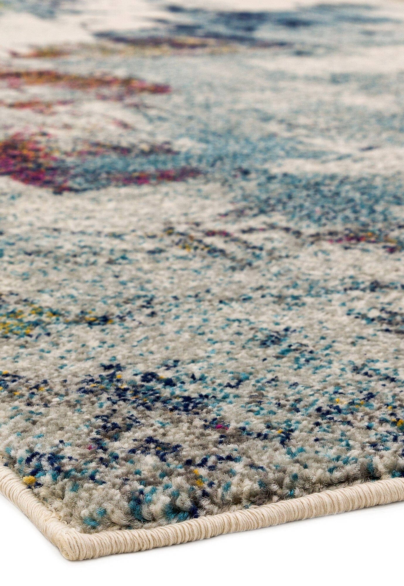  Asiatic Carpets-Asiatic Carpets Nova Machine Woven Rug Abstract Mustard Multi - 200 x 290cm-Multicoloured 053 