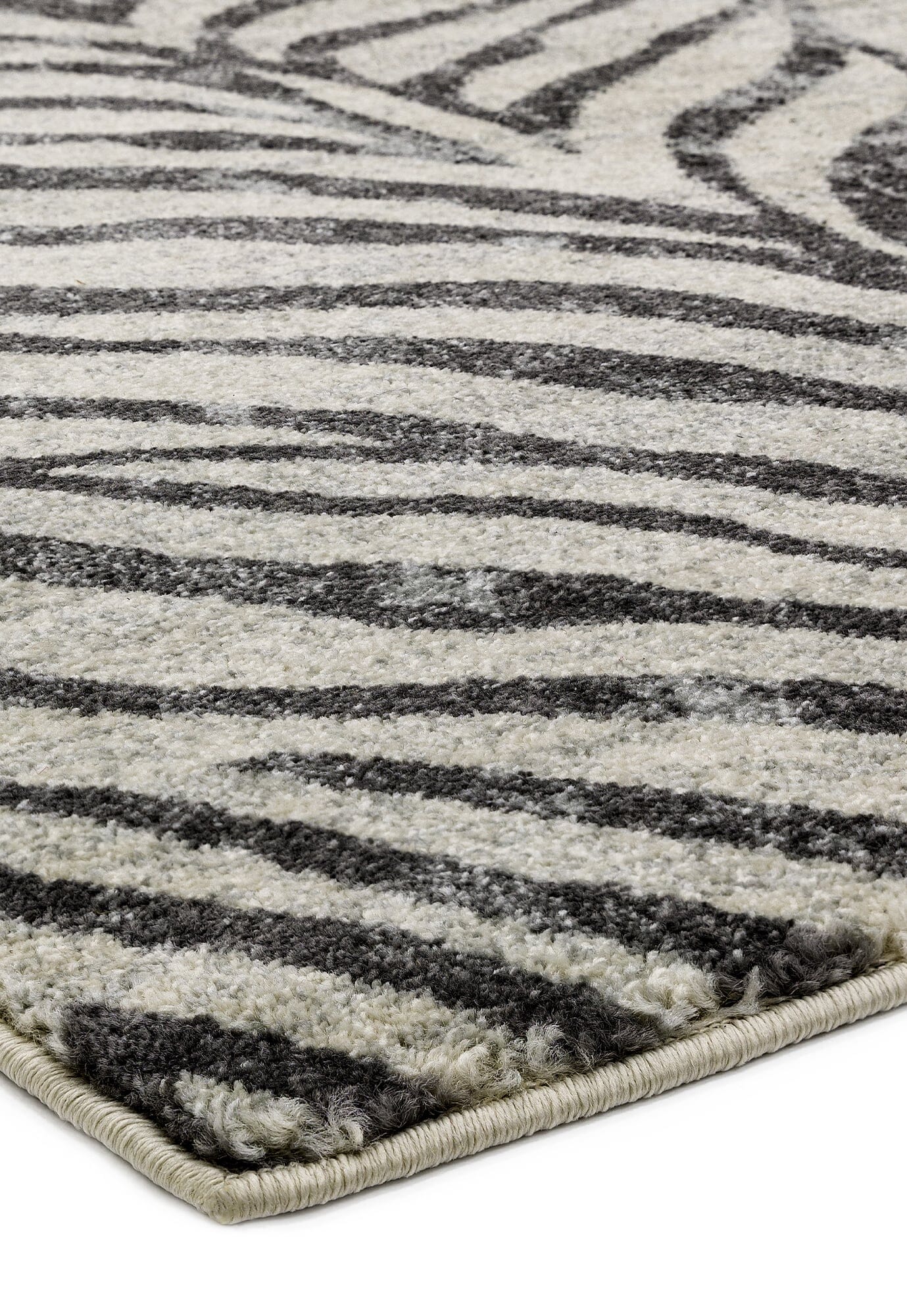  Asiatic Carpets-Asiatic Carpets Nova Machine Woven Rug Zebra Grey - 200 x 290cm-Grey, Silver 213 