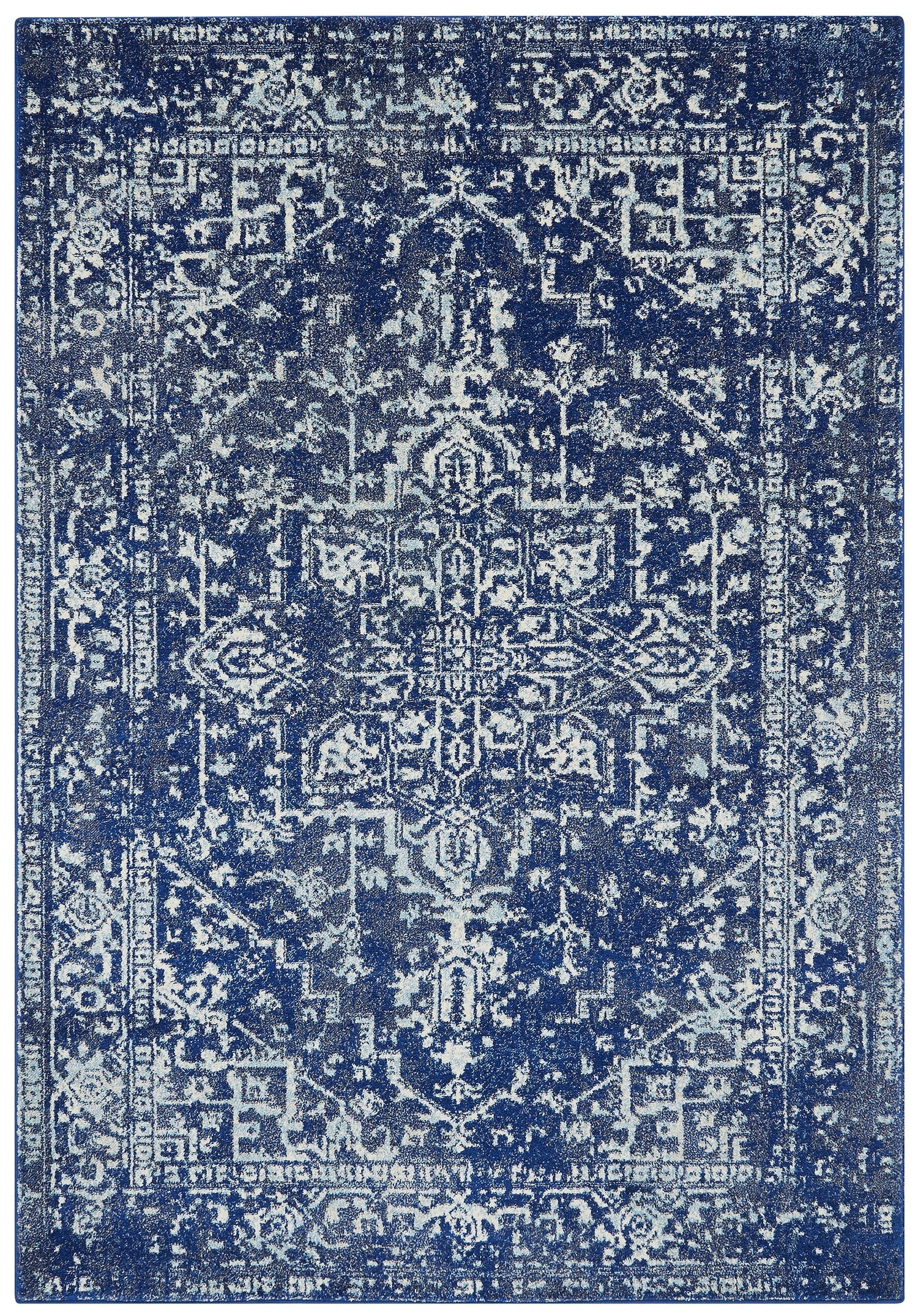  Asiatic Carpets-Asiatic Carpets Nova Machine Woven Rug Antique Navy - 160 x 230cm-Blue 661 
