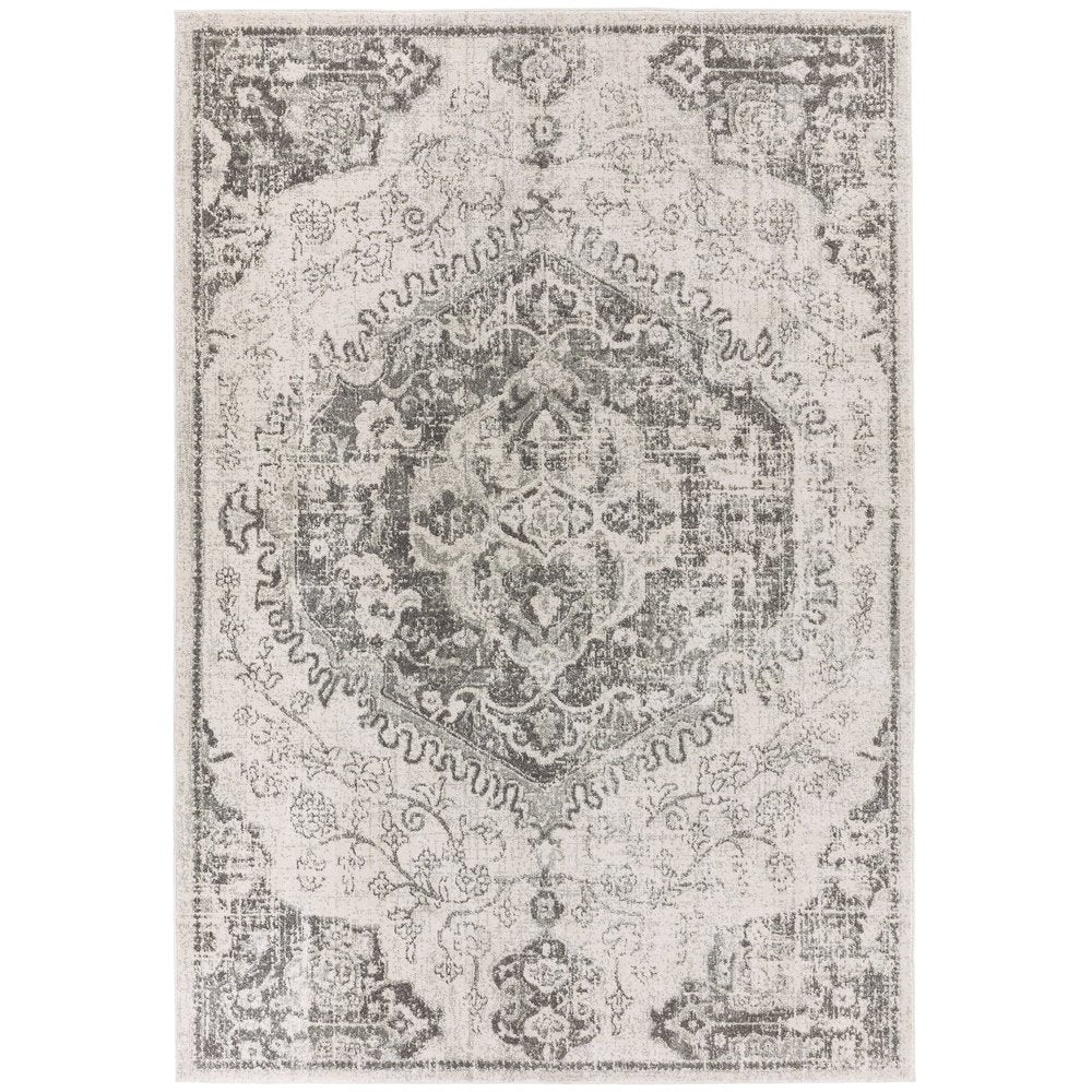  Asiatic Carpets-Asiatic Carpets Nova Machine Woven Rug Medallion Ivory - 200 x 290cm-Cream, White 509 