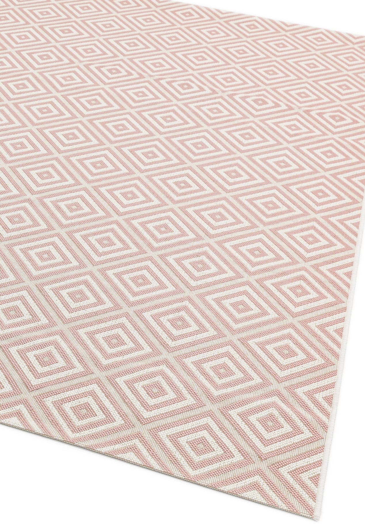  Asiatic Carpets-Asiatic Carpets Patio Machine Woven Rug Pink Jewel - 80 x 150cm-Pink 253 