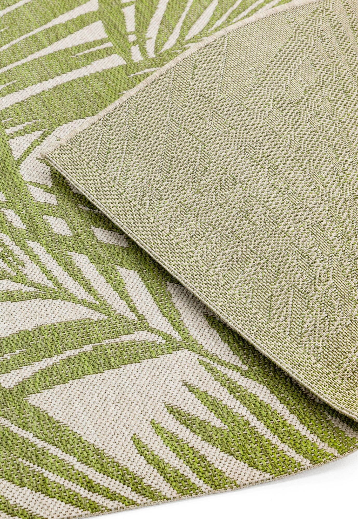  Asiatic Carpets-Asiatic Carpets Patio Machine Woven Rug Green Palm - 120 x 170cm-Green 845 