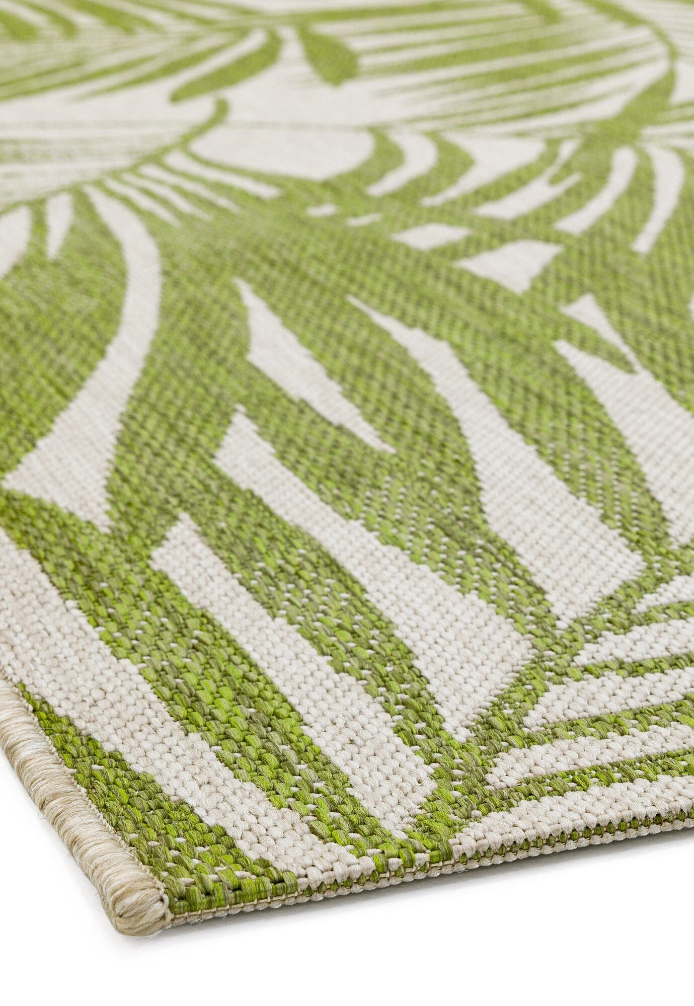  Asiatic Carpets-Asiatic Carpets Patio Machine Woven Rug Green Palm - 120 x 170cm-Green 309 
