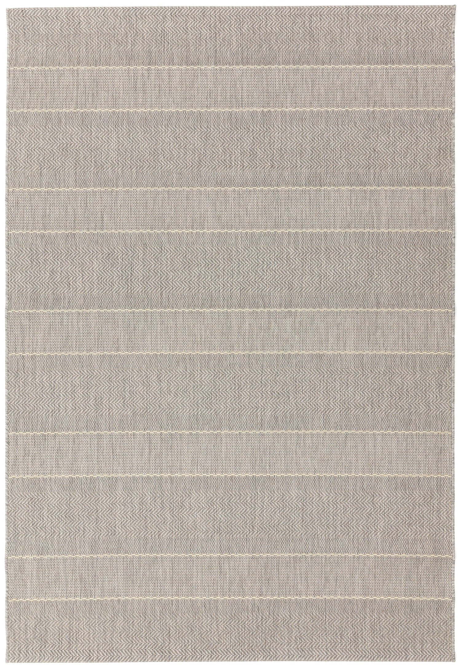  Asiatic Carpets-Asiatic Carpets Patio Machine Woven Rug Beige Stripe - 200 x 290cm-Beige, Natural 437 